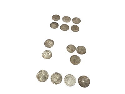 Lot 495 - G.B. - Elizabeth I mixed silver hammered coins Six Pences to include 1566 m/m lion, 1567 m/m lion, 1567 m/m coronet x 3, 1569 m/m coronet x 4, 1570 m/m coronet, 1570 m/m castle, 1571 m/m castle,...