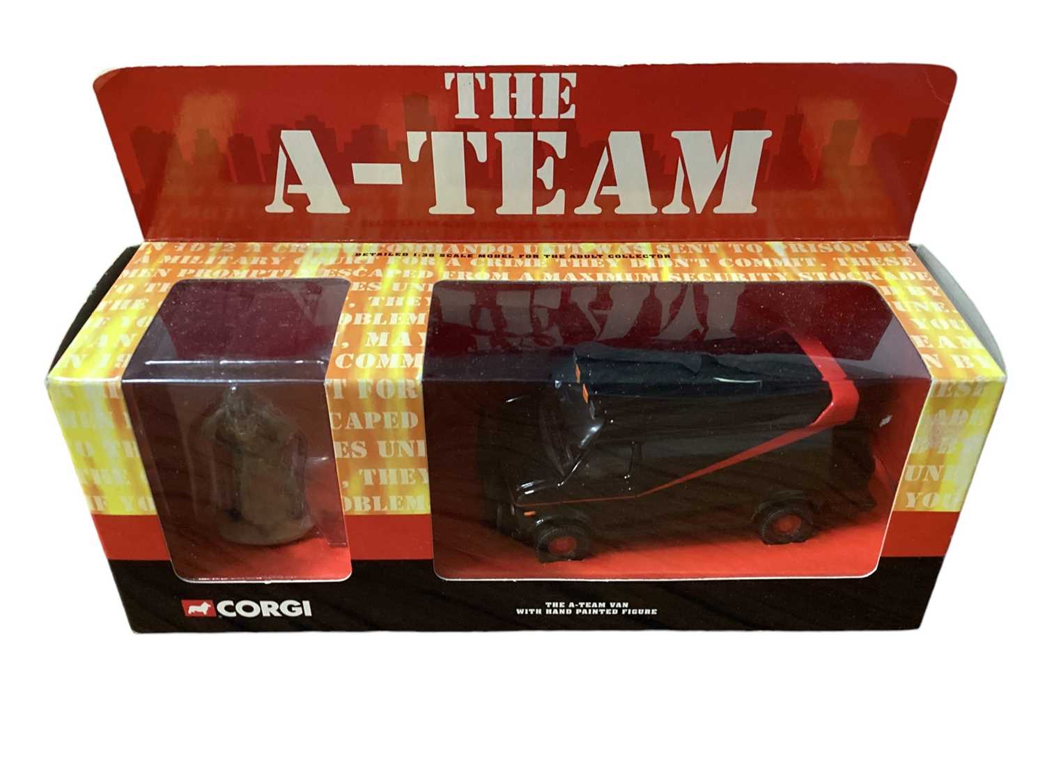 Lot 1976 - Corgi diecast A Team Van, boxed CC87502, Chitty Chitty Bang Bang, boxed 05301 & other boxed vehicles, plus Matchbox Grand Prix Racing Cars (1 box)