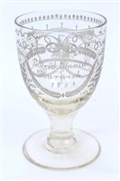 Lot 211 - Of Harwich Interest: 19th century glass rummer...