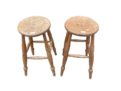 Lot 1240 - Pair of rustic stools