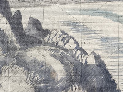 Lot 1059 - *John Northcote Nash (1893-1977) pencil and watercolour - The Braes, Isle of Skye, signed, squared for transfer, 22cm x 29cm, in glazed frame