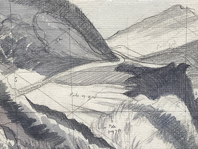 Lot 1059 - *John Northcote Nash (1893-1977) pencil and watercolour - The Braes, Isle of Skye, signed, squared for transfer, 22cm x 29cm, in glazed frame
