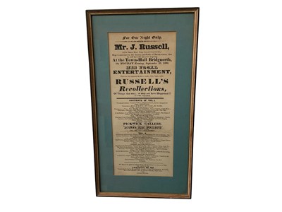 Lot 1522 - Four 19th century theatre bills