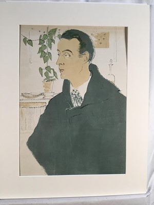 Lot 165 - 20th Century lithograph - Portrait of a Man, 42cm x 30cm, mounted, unframed