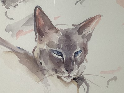Lot 169 - Lesley Fotherby (b. 1946) watercolour - Studies of Cream II, signed, inscribed with title on reverse, 34cm x 49cm, in glazed frame. Provenance: Chris Beetles Ltd., London