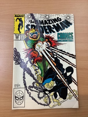 Lot 1617 - Marvel Comics (1988) The Incredible Hulk #340 iconic cover by Todd McFarlane together with (1988) The Amazing Spider-man #298 first cameo appearance of Venom and first cover art by Todd McFarlan...