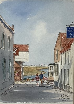 Lot 172 - Guy Todd watercolour - Blakeney Norfolk, signed and dated 1992, 26cm x 18cm, in glazed frame