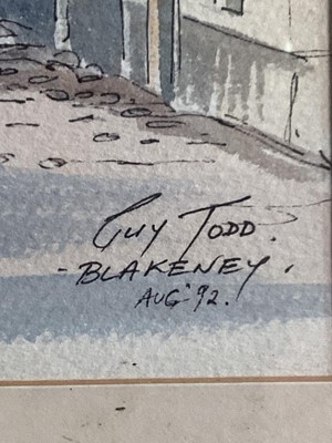 Lot 172 - Guy Todd watercolour - Blakeney Norfolk, signed and dated 1992, 26cm x 18cm, in glazed frame