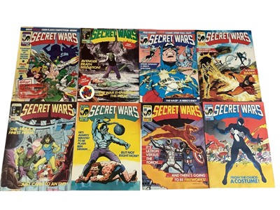 Lot 1620 - Marvel Comics (1985) Marvel Super Heroes Secret Wars British fortnightly comic #1-7 #9- 20 #23 #24 to include all free gifts