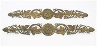 Lot 1051 - Pair early 19th century bronze pelmet /...