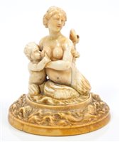 Lot 1052 - Rare Italian or South German carved ivory...