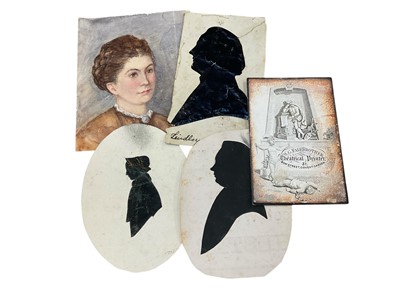 Lot 102 - Group of 19th century silhouette portraits and similar