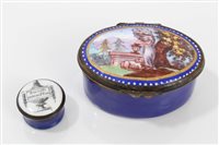 Lot 1056 - 18th century enamel circular patch box...