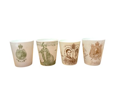 Lot 1240 - Group of Royal commemoratives including an 1897 Diamond Jubilee enamel beaker