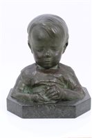 Lot 1061 - 1920s / 1930s English School bronze study of...