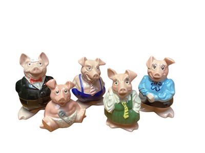 Lot 1220 - Set of five Wade NatWest pigs