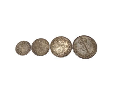 Lot 515 - G.B. - Victoria OH four coin silver Maundy set 1901 GEF (N.B. Uncased) (1 coin set)