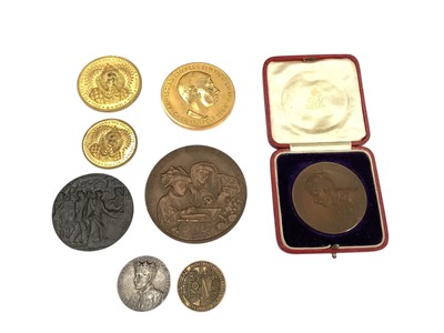 Lot 519 - G.B. - Mixed medallions to include Edward Prince of Wales silver Investiture 1911 GEF (N.B. Uncased - Ref: Eimer 1925), AE Medallion Coronation of George V 1911 AU (N.B. Cased - Ref: Eimer 1922a...