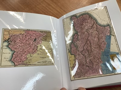 Lot 1478 - Collection of Georgian and Victorian hand tinted engraved maps in modern loose mounted album Provenance - collected by Lady Shapiro (1774-1867)