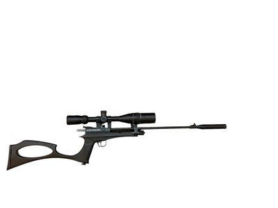 Lot 1058 - "Victory" .22 Co2 gas powered multi shot air rifle with Milbro telescopic sight.