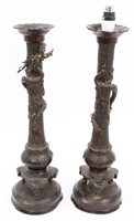 Lot 1076 - Pair late 19th / early 20th century Japanese...