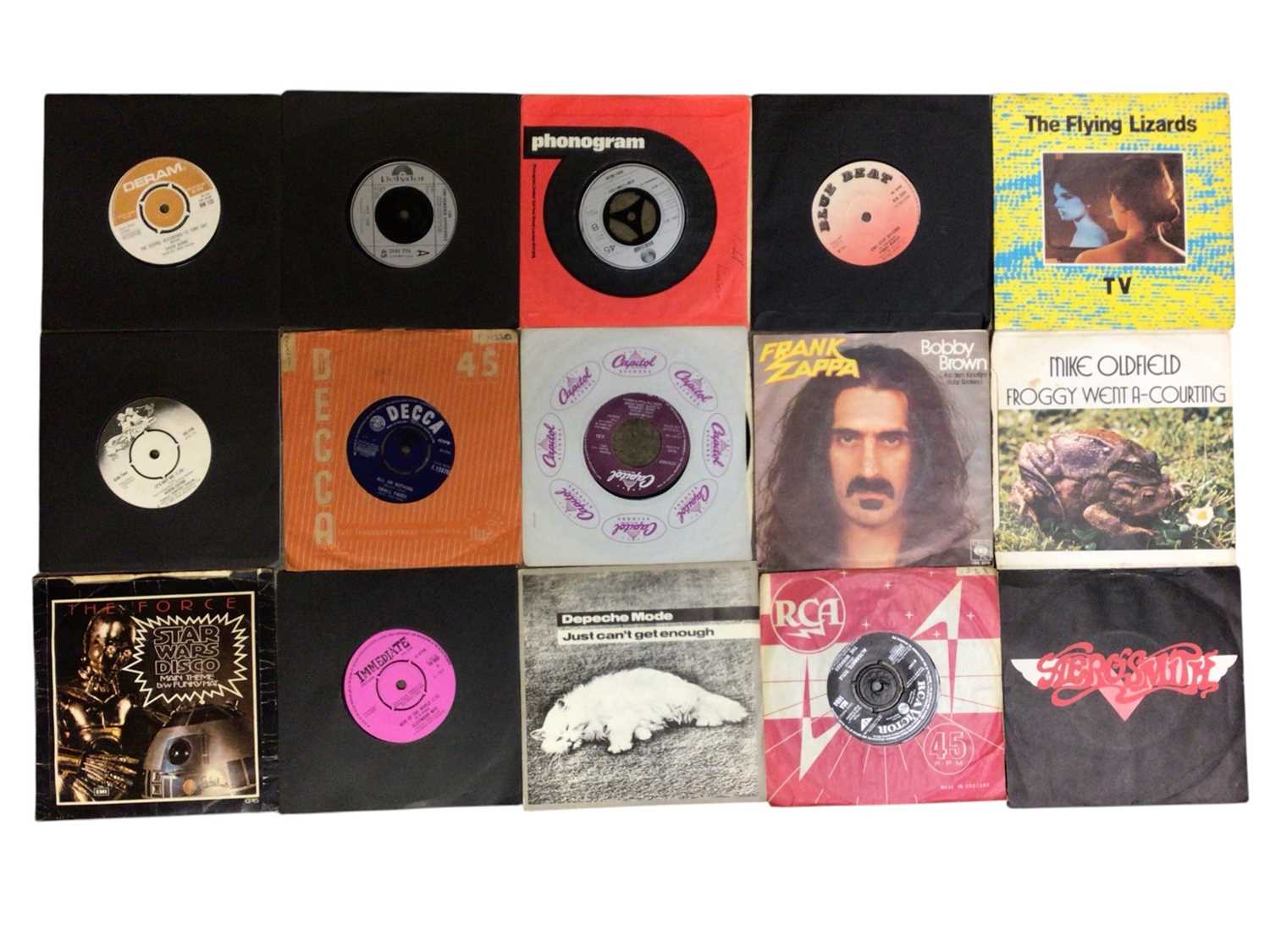 Lot 2267 - Group of singles, including Frank Zappa, Prince Buster, Depeche Mode, John Lennon, Kraftwerk, Small Faces, Jimi Hendrix, etc