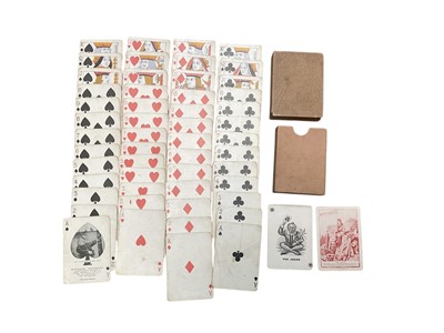 Lot Set of First World War playing cards by Charles Goodhall, "Bystander Fragments" by Bruce Bairnsfather.