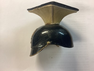 Lot 814 - Unusual Imperial German miniature czapska, together with a miniature pickelhaube and a folding leather coin purse with Imperial German arms (3).