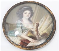 Lot 1082 - Fine late 18th century Continental portrait...