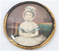 Lot 1083 - Late 18th century Continental portrait...