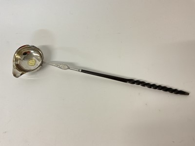 Lot 46 - George III silver toddy ladle with whalebone handle