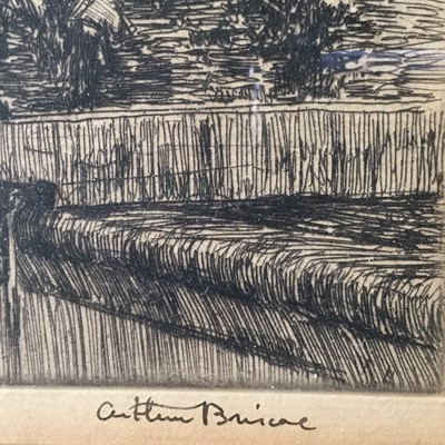 Lot 50 - Arthur Briscoe (1920-1997) etching - Bound for Rio Grande, signed and numbered 10/75 below, titled to label verso, 22.5cm x 25.5cm, in glazed frame