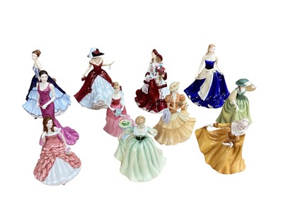 Lot 1283 - Collection of 10 Royal Doulton figures together with a Coalport figure