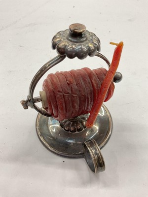 Lot 1079 - 19th century silver plated wax jack