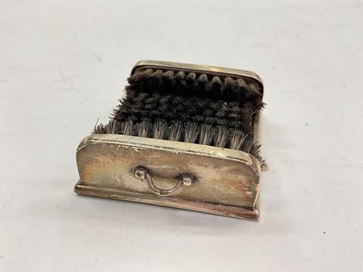 Lot 1088 - Victorian silver mounted pen wipe in the form or a boot scraper