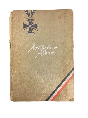 Lot 839 - First World War Imperial German military Postcard album containing 22 postcards of groups of German Soldiers, some dated 1916