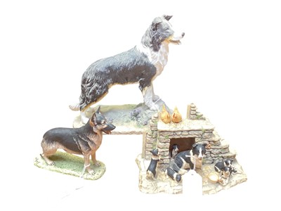 Lot 1235 - Three Border Fine Arts sculptures including Border Collie Standing (tricolour)