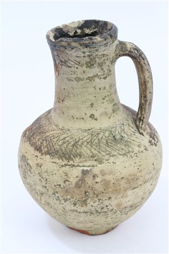 Lot 1100 - Ancient Roman or Byzantine pottery vessel with...