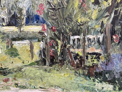 Lot 1054 - Margaret Finch Noyes (b.1932) oil on board - Summer Landscape, 40cm x 52cm, framed