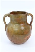 Lot 1101 - Antique glazed pottery vessel, possibly...