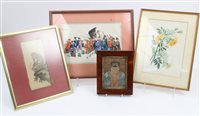 Lot 1103 - Good 19th century Chinese painting on rice...