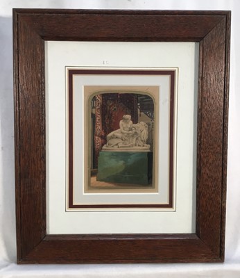 Lot 86 - George Baxter print of the Great Exhibition c.1851, 11.5cm x 7.5cm, in glazed frame