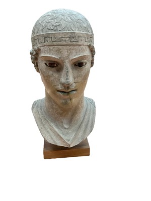 Lot 2502 - Two modern museum reproductions of ancient statue, on plinth stands