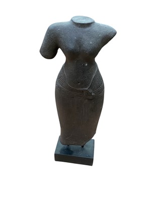 Lot 2502 - Two modern museum reproductions of ancient statue, on plinth stands