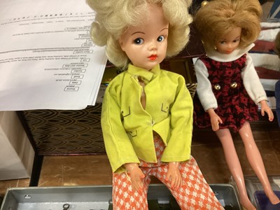 Lot 1764 - Group of vintage dolls, including Sindy, Tressy and Toots, etc, and an 'April Shower' doll