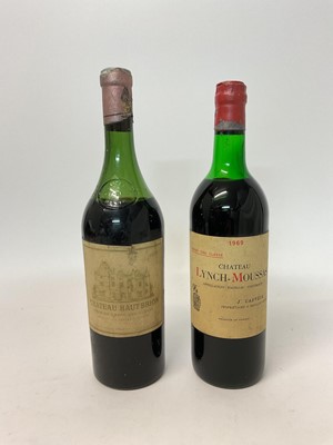 Lot 109 - Two bottles, Chateau Lynch-Moussas 1969 and Chateau Haut-Brion 1969