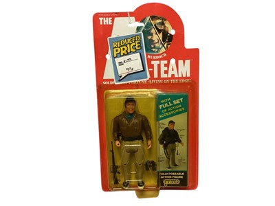 Lot Galoob (c1983) The A Team Good Guys Murdoch 6" action figure with accessories, on card with bubblepack No.8500 (1)