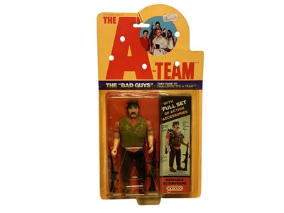 Lot Galoob (c1983) The A Team Bad Guys Cobra 6" action figure with accessories, on card with bubblepack No.8519 (1)