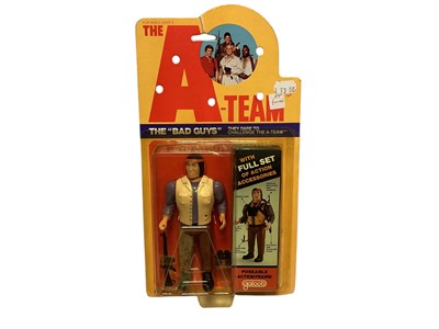 Lot Galoob (c1983) The A Team Bad Guys Rattler 6" action figure with accessories, on card with bubblepack No.8519 (1)