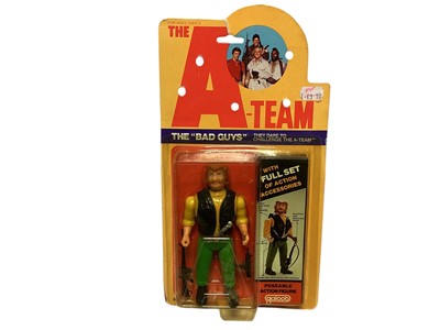 Lot Galoob (c1983) The A Team Bad Guys Viper 6" action figure with accessories, on card with bubblepack No.8519 (1)